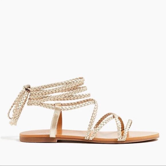 J. Crew Braided Ankle Wrap Sandals - Picture 4 of 4